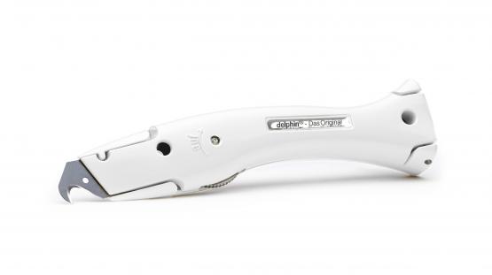 Delphin Messer 03 Farbe Weiß inkl. 2 Klingen+Köcher schwarz 